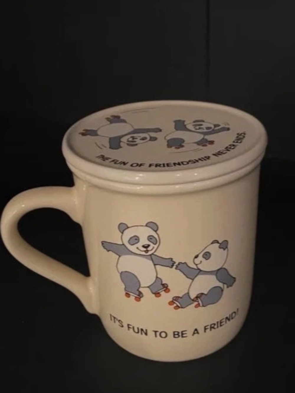Vintage 80’s Panda Hallmark Mug Mates Coffee Mug